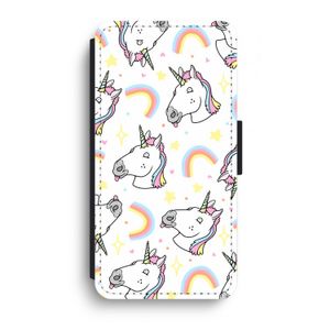 Rainbow Unicorn: iPhone XR Flip Hoesje