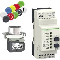 Schneider Electric XB4RFA02 XB4RFA02 Druktoets 240 V/AC 1.5 A Moment Groen, Geel 1 set(s)