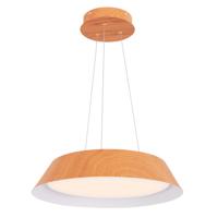 40 cm LED-Kroonluchter Modern 21 W Armatuur Kroonluchter met Houtnerf Metalen Frame Warm Licht 3000 K Pendelarmatuur