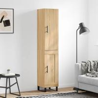 Hoge kast 34,5x34x180 cm bewerkt hout sonoma eikenkleurig