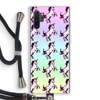 Musketon Unicorn: Samsung Galaxy Note 10 Plus Transparant Hoesje met koord