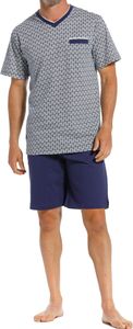 Pastunette Shortama V-hals met print blauw