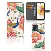 Telefoonhoesje | Met pasjeshouder | voor Motorola Moto G73 Pink Peacock