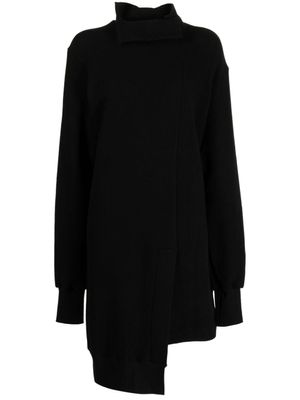 Yohji Yamamoto robe courte Kim à manches longues - Noir