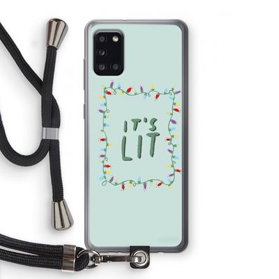 It's Lit: Samsung Galaxy A31 Transparant Hoesje met koord