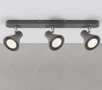 Plafondspot grijs Nordlux &apos;Eik&apos; 3 spots modern GU10 led 45 cm