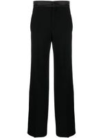 Chloé pantalon de tailleur en laine à taille haute - Noir