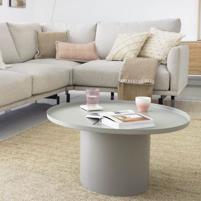 Kave Home Ronde Salontafel 'Fleksa' 72cm, kleur Grijs