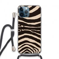 Arizona Zebra: iPhone 13 Pro Max Transparant Hoesje met koord
