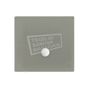 Xenz Flat zelfdragende douchebak 100x100x3.5 cm acryl cement mat