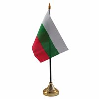 Bulgarije tafelvlaggetje 10 x 15 cm met standaard