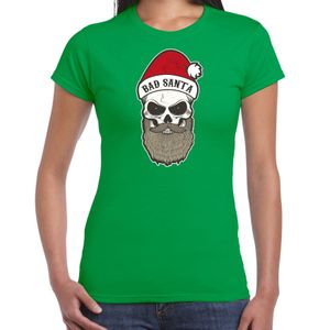 Bad Santa fout Kerstshirt / outfit groen voor dames