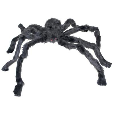 Grote horror decoratie harige spin - 90 cm - Halloween thema versiering - enge beestjes Grote horror decoratie harige spin - 90 cm - Halloween thema versiering - enge beestjes
