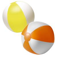 Impression Strandbal - opblaasbaar - zwembad speelgoed - geel / oranje - D26 cm