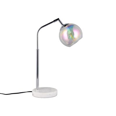 LED Tafellamp - Trion Nox - E14 Fitting - 1 lichtpunt - Chroom - Metaal - Transparant Glas