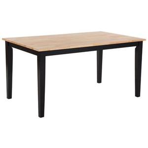 Beliani - GEORGIA - Eettafel - Zwart - 90 x 150 cm - Rubberhout