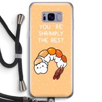 You're Shrimply The Best: Samsung Galaxy S8 Plus Transparant Hoesje met koord