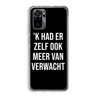 Meer verwacht - Zwart: Xiaomi Redmi Note 10 Pro Transparant Hoesje