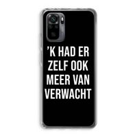 Meer verwacht - Zwart: Xiaomi Redmi Note 10 Pro Transparant Hoesje
