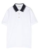 Lanvin Enfant polo à logo imprimé - Blanc