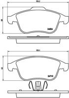 Remmenset, remschijf BREMBO, Remschijftype: Binnen geventileerd, Inbouwplaats: Vooras, u.a. für Renault