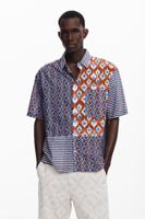 Kortemouwenshirt met zonnen - BLUE - M