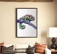 Abstracte hagedis poster