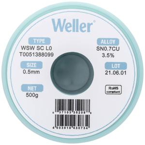 Weller WSW SC L0 Soldeertin, loodvrij Spoel Sn0,7Cu 500 g 0.5 mm