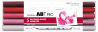 Tombow • abt pro marker set op alcohol basis roze kleuren 5pcs