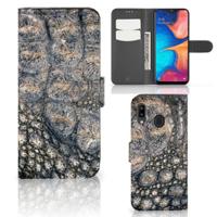 Samsung Galaxy A30 | Telefoonhoesje | Met pasjeshouder | Krokodillenprint