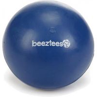 Rubber bal massief hondenspeeltje blauw 7.5 cm - thumbnail