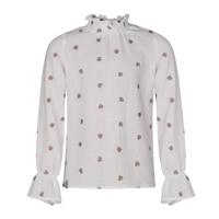 KIEstone winter blouse meisjes - wit - Fieke