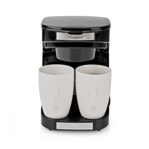 Nedis KACM140EBK Koffiezetapparaat Maximale Capaciteit: 0.25 L Aantal Kopjes Tegelijk: 2 Warmhoudfunctie Zwart