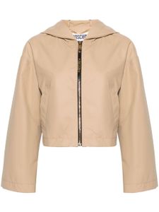 Moschino hooded cropped jacket - Tons neutres