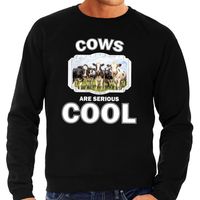 Dieren kudde koeien sweater zwart heren - cows are cool trui - thumbnail