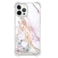 iPhone 12 Pro Max shockproof hoesje - Parelmoer marmer iPhone 12 Pro Max shockproof hoesje - Parelmoer marmer