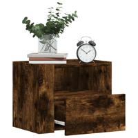 Nachtkastjes 2 st wandgemonteerd 45x30x35 cm gerookt eikenkleur