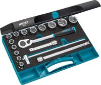 HAZET Dopsleutelset 906 · 1/2 inch (12,5 mm) vierkant hol · Buiten-zeskant-tractieprofiel · 17-delig · 10 - 32