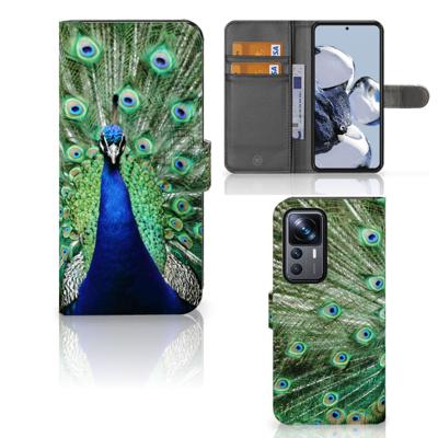 Xiaomi 12T | 12T Pro | Telefoonhoesje | Met pasjeshouder | Pauw