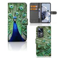 Xiaomi 12T | 12T Pro | Telefoonhoesje | Met pasjeshouder | Pauw