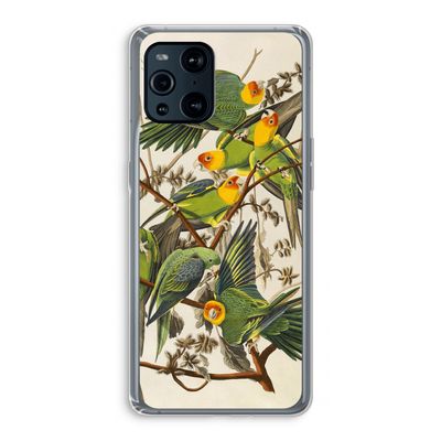 Carolinaparkiet: Oppo Find X3 Transparant Hoesje