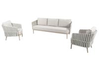 Eva loungeset 3-zit lounge bank met 2x lounge stoel Taste - Taste