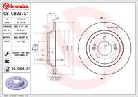 Remschijf BREMBO, Remschijftype: Massief, u.a. für KIA, Hyundai