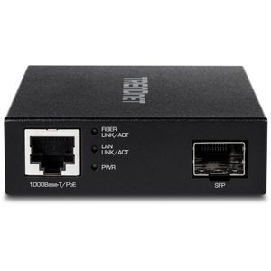 Trendnet TFC-PGSFP netwerk media converter 2000 Mbit/s Zwart