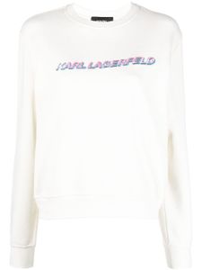 Karl Lagerfeld sweat en coton biologique à logo - Blanc