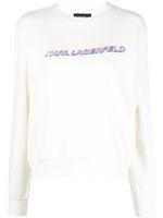 Karl Lagerfeld sweat en coton biologique à logo - Blanc - thumbnail