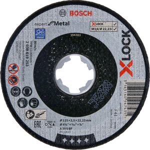 Bosch Accessoires X-LOCK Slijpschijf Expert for Metal 115x2.5x22.23mm, recht - 1 stuk(s) - 2608619253