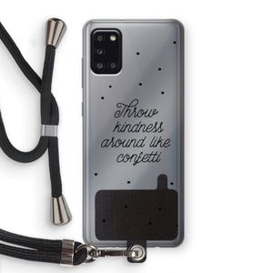 Confetti: Samsung Galaxy A31 Transparant Hoesje met koord