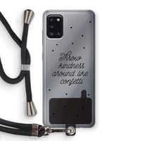 Confetti: Samsung Galaxy A31 Transparant Hoesje met koord Confetti: Samsung Galaxy A31 Transparant Hoesje met koord