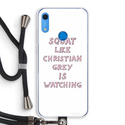 Christian Grey: Huawei Y6s Transparant Hoesje met koord